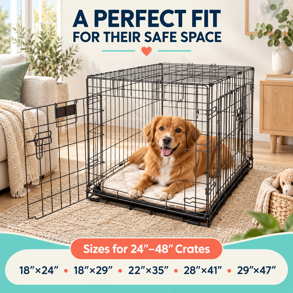 Cozy Waterproof Pet Crate Mat
