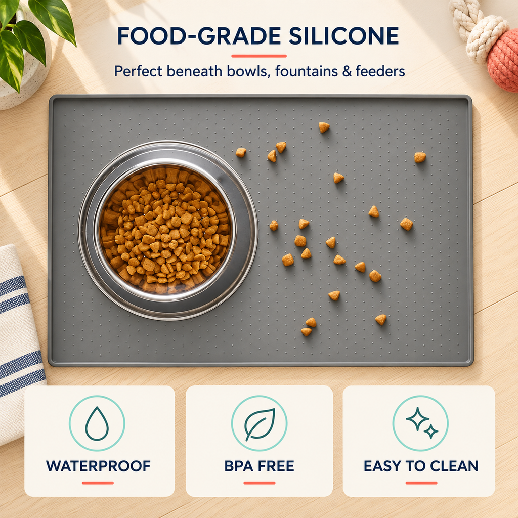 Non‑Slip Pet Food Mat