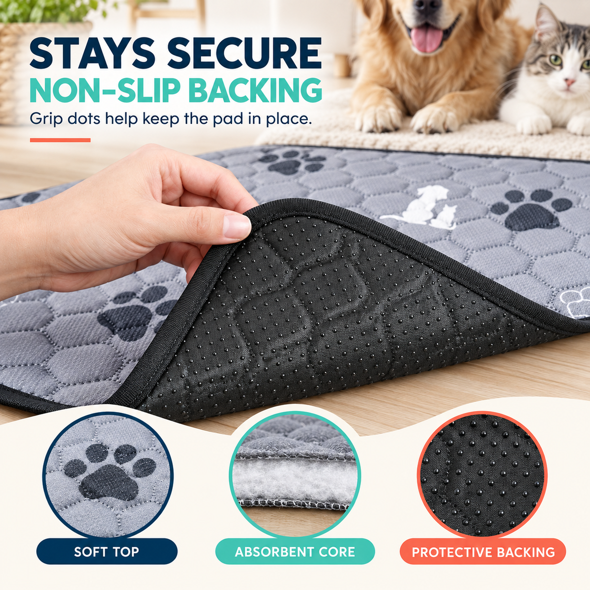 Washable Reusable Pet Pee Pad
