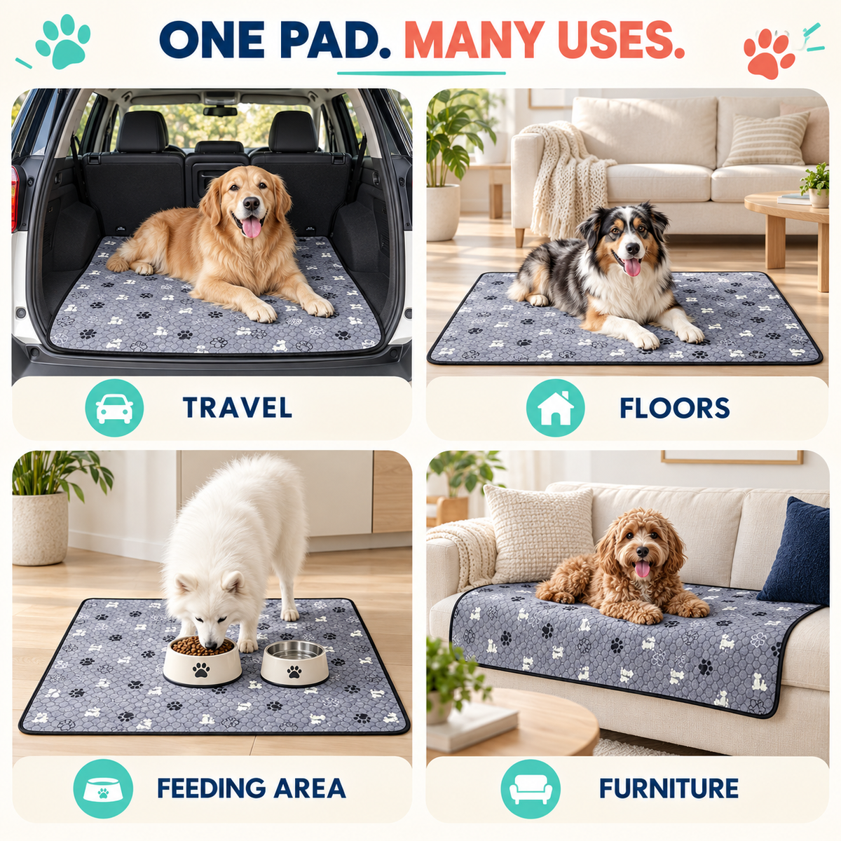 Washable Reusable Pet Pee Pad